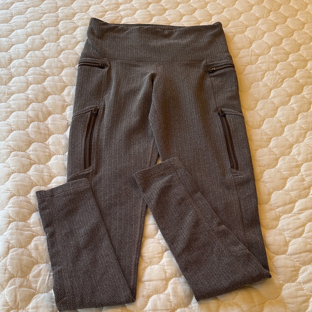 Athleta Brown Herringbone Leggings - Picture 3 of 6
